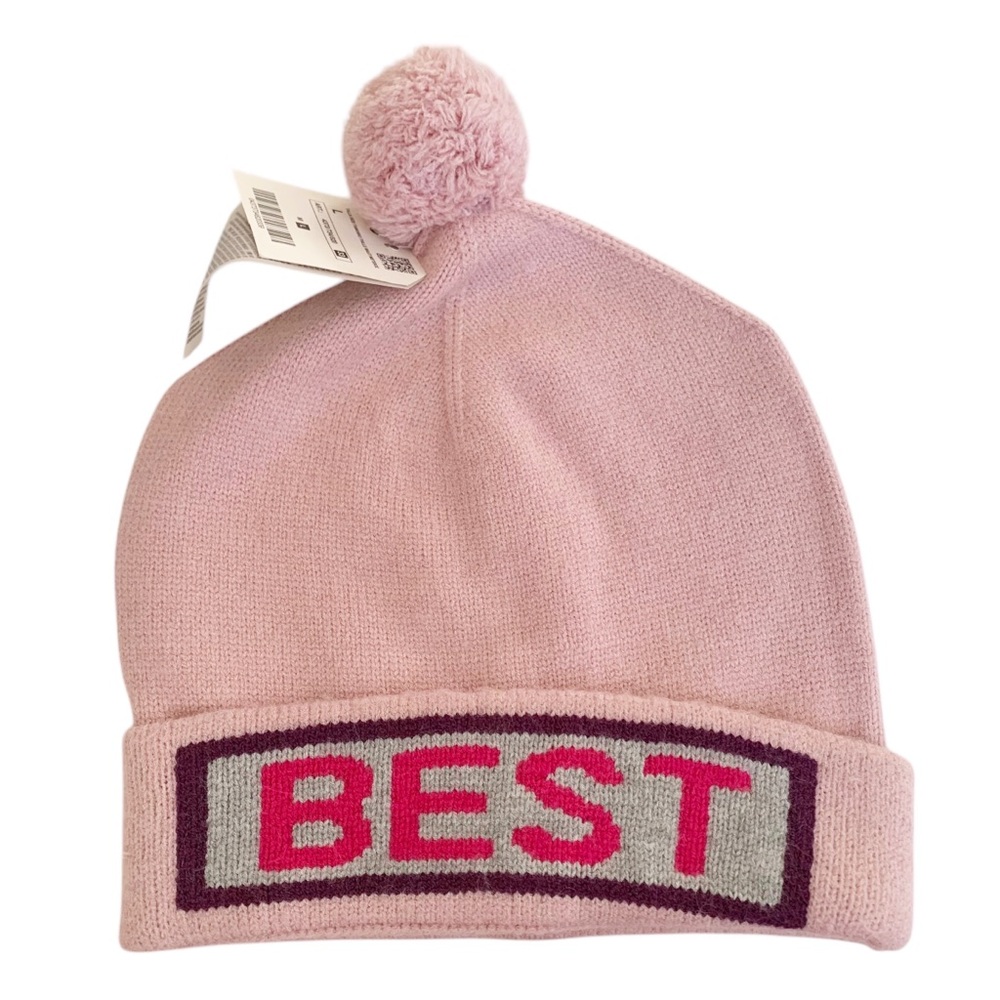 Zara Pink Best Pom Beanie One Size